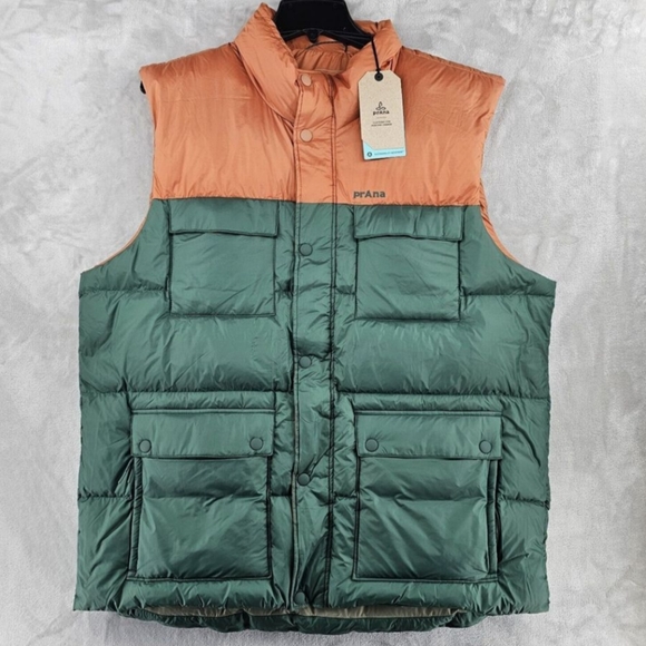 NWT🔥Down PrAna Red Slate Vest 🌎Fishing, Hiking, Hunting & Casual Gear - Picture 2 of 11